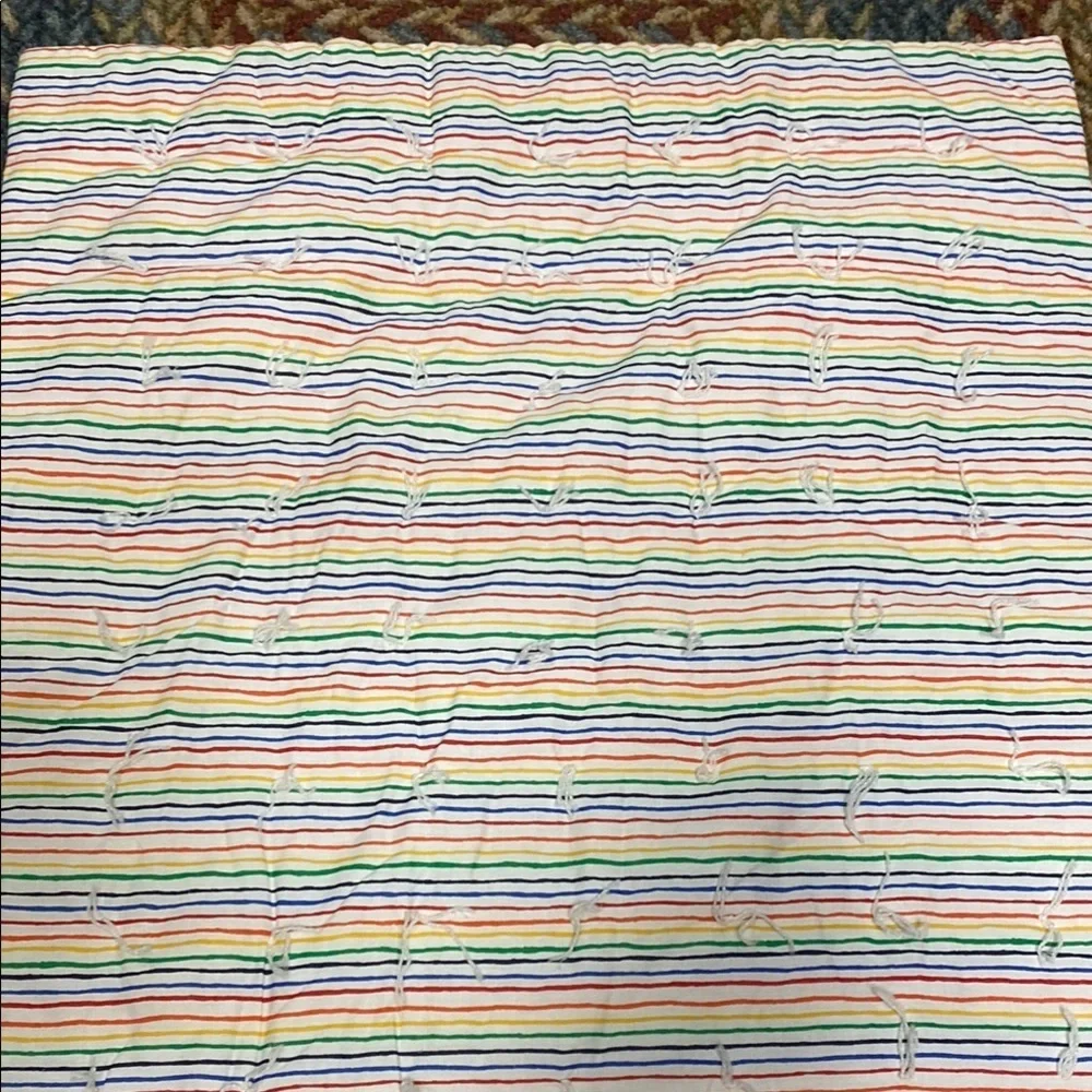 Toddler Colorful Handmade Striped Quilt Cottage Child’s Prairie